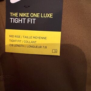 Nike One Luxe Tight Fit Leggings in Brown